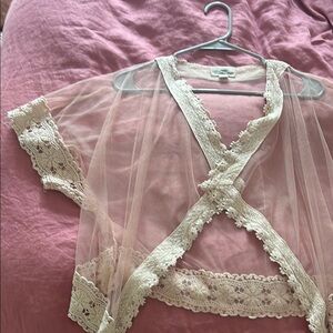 Pink Lace Kimono